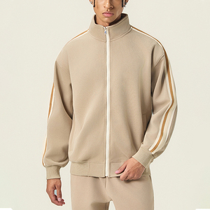 Sudadera con Capucha y Cremallera para Hombre, Estilo Oversize, Fabricante Personalizado, con Rayas Laterales, Estilo Vintage, Conjunto Deportivo con Cremallera - Product Image 4