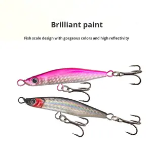 Leurre de pêche flottant à longue portée, <span class=keywords><strong>jig</strong></span> en plaque de fer, appât artificiel dur multi-lances, type crayon, avec hameçons - Product Image 3