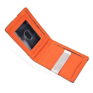 Portefeuille pour hommes Portefeuille en <span class=keywords><strong>cuir</strong></span> PU mince pour hommes <span class=keywords><strong>Porte</strong></span>-cartes de crédit bloquant la RFID avec pince à billets - Product Image 2