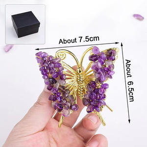 ขายส่งคริสตัลรูปผีเสื้อ ผู้จัดจำหน่ายคริสตัล หินและคริสตัล เครื่องประดับปีกผีเสื้อ ขายส่ง - Product Image 2