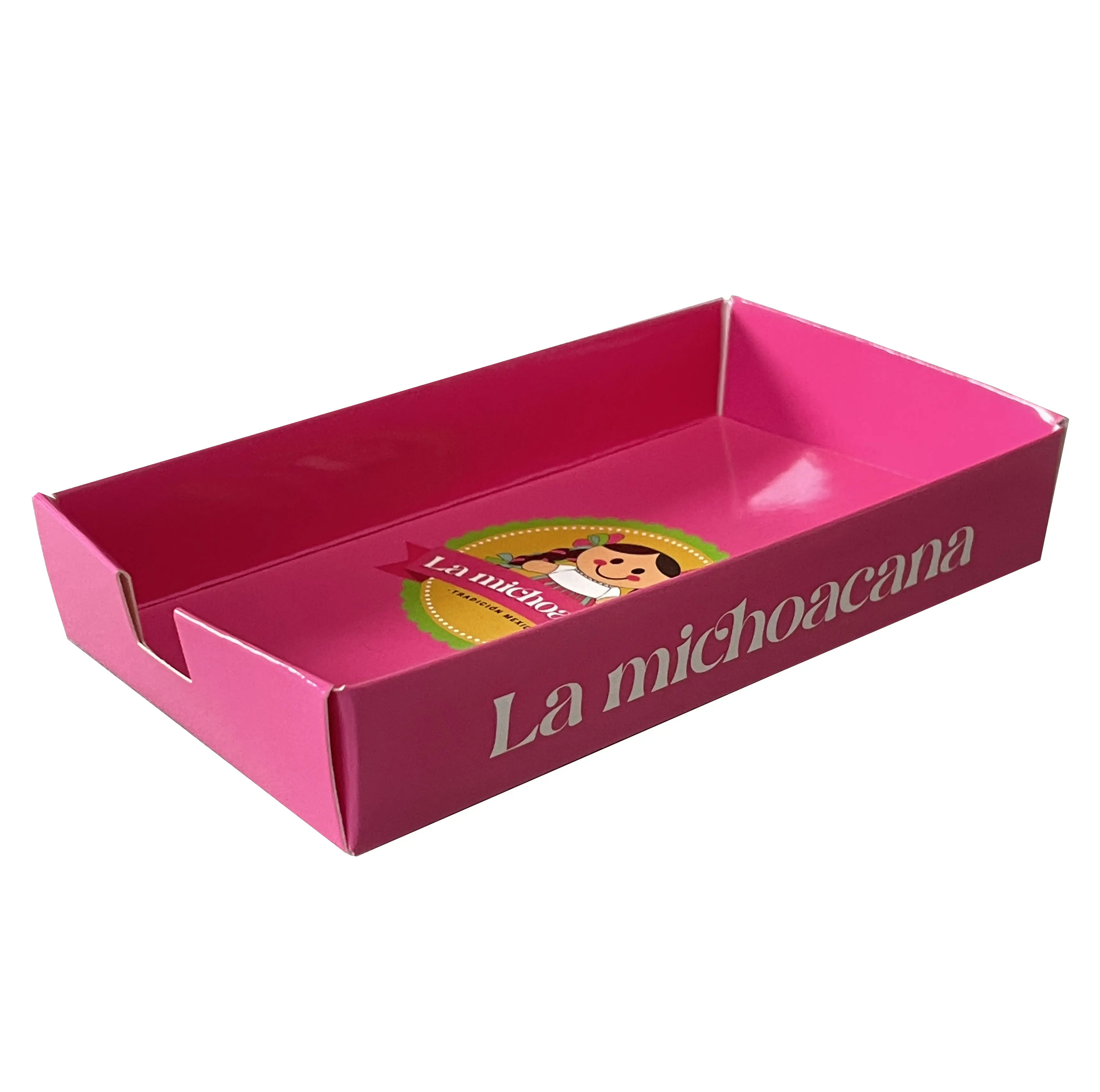 थोक सस्ते कीमत अनुकूलित रचनात्मक आइस क्रीम मुद्रित Popsicle कागज ट्रे पैकेजिंग बॉक्स