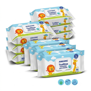 Lingettes Humides Bébé Marque Blanche en Gros 80 Lingettes Non-Tissées Sûres pour Nettoyage des Mains et de la Bouche Lingettes Dentaires <span class=keywords><strong>Prix</strong></span> Usine - Product Image 3