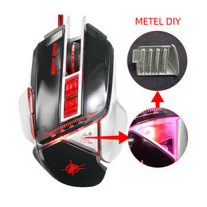 9D có dây LED RGB đèn nền Chuột chơi game 7200DPI quang Ergonomic 9 nút chuột với hơi thở đèn - Product Image 3