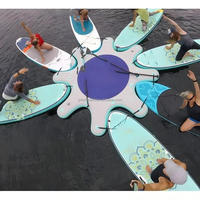 Tapis de yoga gonflable souple et pliable pour sports nautiques, stand-up paddle, surf, ski nautique et SUP