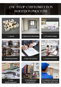 Fen di giường vải đám mây giường cổ tối giản màu đen và trắng sọc giường gỗ rắn tùy chỉnh phòng ngủ biệt thự giường đôi - Product Image 6