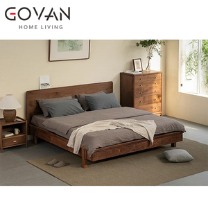 Cama de Madera Nueva Estilo Wabi Sabi, Cama de Madera Maciza de Calidad para Dormitorio - Product Image 6