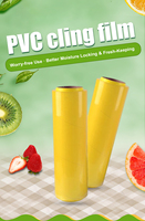 Rouleau de film étirable souple en PVC transparent pour l'emballage des aliments frais, pour emballer les fraises, les sandwichs, les nouilles, les biscuits au sucre, le lait
