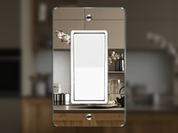 Plaques murales décoratives pour interrupteurs à 2 boutons en acrylique miroir durable Smart Life
