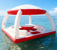 Plateforme flottante gonflable de luxe pour adultes, tente de jeu aquatique estivale, île flottante, quai, sports et loisirs