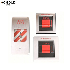 Caja de seguridad contra incendios para ascensor, compatible con <span class=keywords><strong>Otis</strong></span>, de acero inoxidable, ultrafina, empotrada en pared, sin base, con interruptor de incendios y bloqueo de estación base - Product Image 1