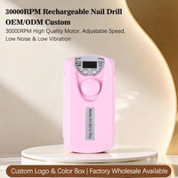 Perceuse à ongles rechargeable OEM 30000 tr/min avec écran LCD, clip ceinture, rotation avant/arrière, autonomie 10h, faible bruit, faible vibration pour importateurs