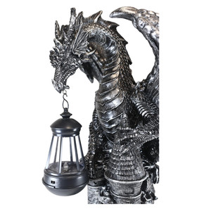 Poliresina Fibra de vidrio Dark Beacon Dragon Guardian of <span class=keywords><strong>Styx</strong></span> Castle Gate Estatua con luz LED solar - Product Image 6