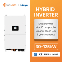Système de stockage d'énergie solaire hybride industriel 30kW 125kW, solution ESS commerciale complète avec onduleur Deye et batterie au lithium