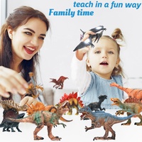 Figur Mainan Dinosaurus Edukatif Plastik Warna-warni Kustom Model Hewan Kit Mainan Mirip Asli ShunZhanToys Model 1005-2 Unisex Segala Usia