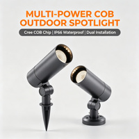 Projecteur LED d'extérieur étanche IP65 en aluminium et verre, anti-éblouissement, pour cour, paysage et pelouse