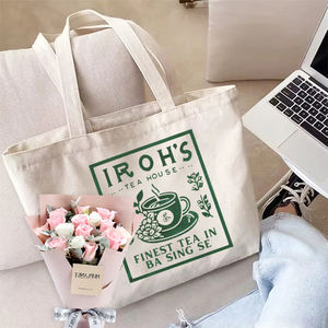 1 borsa a tracolla personalizzata con motivo zio <span class=keywords><strong>Iroh</strong></span> in tela per viaggi borsa della spesa riutilizzabile da donna con Logo stampato personalizzato - Product Image 5