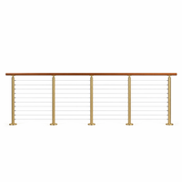 Poteau de garde-corps à câble en acier inoxydable, fixation latérale pour balcon