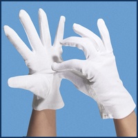 Gants d'étiquette de travail en coton blanc Perles de disque Gants de protection anti-poussière résistants à l'usure pour hommes femmes Fabricant gratuit