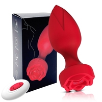 Vibrierender Butt Plug Anal spielzeug G-Punkt Anal Dildo vibratoren Prostata-Massage gerät Rose Sexspielzeug für Paare mit 10 Vibrations modi