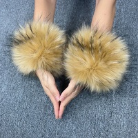 Manchettes en fausse fourrure pour poignets, chaudes et coupe-vent, pour femme, automne-hiver, une paire