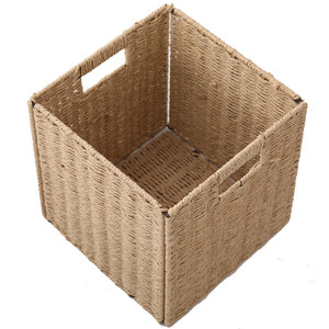 Japanese Simple Folding <strong>Storage</strong> <strong>Basket</strong> <strong>Large</strong> Capacity Household Paper Rope Bedroom Living Room <strong>Storage</strong> - Product Image 4