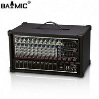 Table de mixage audio 10 canaux avec amplificateur intégré pour la maison et les spectacles KTV
