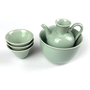 Juego de Vino Caliente Estilo <span class=keywords><strong>Japonés</strong></span> Celadón, Apto para Vino Baijiu, Vino Calentado, <span class=keywords><strong>Sake</strong></span>, como Regalo Festivo - Product Image 1