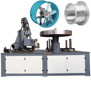 CNC Vertical Fan Blower Crust Flange Folding <strong>Machine</strong> Automatic Metal Tube Flanging Punching <strong>Machine</strong> - Product Image 1