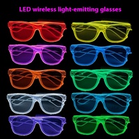 Lunettes EL décoratives pour fête disco électroluminescentes à LED Nouvelle version Lunettes de vue Cadeau parfait pour l'école