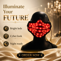 Nouveau Offre Spéciale populaire fête boîte de nuit Performance Costumes lumineux néon lueur Led visage lumière masque