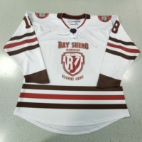 Maillot de hockey sur glace personnalisé à manches longues, 100% polyester, respirant, séchage rapide, uniforme d'équipe imprimé, hommes, femmes, adultes, OEM