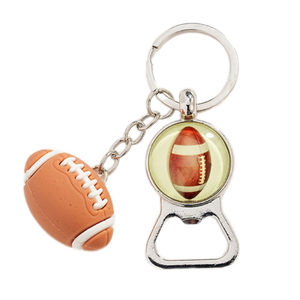 Multi Sport Ball <b>Keychain</b> <b>Bottle</b> <b>Opener</b> Football Basketball Soccer Baseball Tennis Keyring Cool Gift for Sports Enthusiasts - Product Image 1