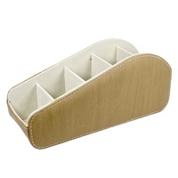 Support de télécommande LG8164 en cuir PU, boîte organisatrice avec 5 compartiments pour table, lit, bureau, accessoires de maison