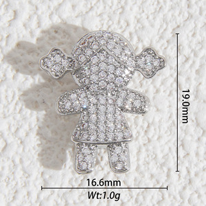 Stainless Steel Watch Strap Bracelet Cartoon Zircon Charm DIY Accessory For Children Gift Jewelry - Product Image 4