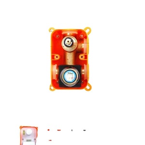 Juego de ducha empotrado en pared con rociador superior y válvula mezcladora oculta para sanitarios Water Droplet - Product Image 1