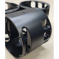 Pièces détachées pour objectifs d'appareil photo en aluminium anodisé noir, usinées sur commande par CNC 5 axes, non standard, BOSX, accessoires métalliques