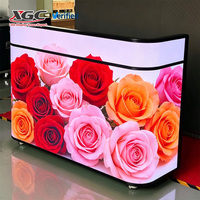 Écran LED incurvé P2 pour comptoir, mobile sur roulettes, avec HDR10+, luminosité 600 cd/m², garantie 2 ans, idéal pour discothèques et KTV
