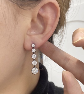 Joyería Fina Personalizada, Aretes Sólidos de Oro Real de 9k, 10k, 14k y 18k, Oro Rosa, Amarillo y Blanco, Diamantes/Gemas de Laboratorio, Fabricación en Fábrica - Product Image 1