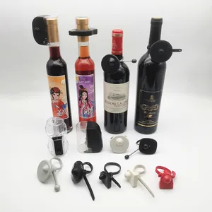 Supermarket security 58KHz beverages protection tag 8.2MHz EAS bottle neck hang tag RF AM alarm wine bottle anti theft tag