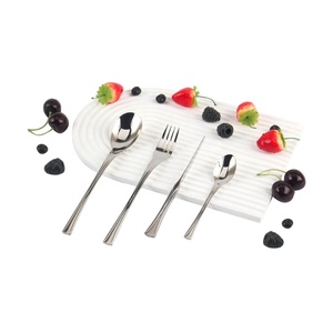 Comprend Fourchettes Cuillères Couteaux, Ensemble de couverts polis miroir, Ensemble de couverts en argent lavable au lave-vaisselle - Product Image 5