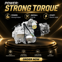 Nouveau Moteur de Moto 110cc 125cc 4 Temps CDI avec Embrayage Automatique, Marche Arrière, 3 Vitesses Avant, 1 Marche Arrière, Démarrage Électrique pour VTT et Kart