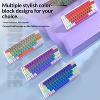Clavier mécanique T60, blocage des couleurs, personnalisé, pour jeux, ordinateur portable, bureau, 62 touches, mini clavier 60%
