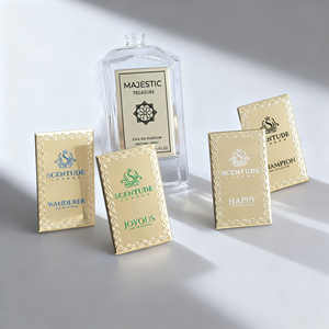 Hot bán tùy chỉnh Kim Loại Logo Sticker Dập nổi 3D kim loại lá nhãn cho chai nước hoa bao bì nhãn - Product Image 3