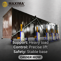 MAXIMA FC75W Pont élévateur mobile à quatre poteaux 7,5 tonnes/colonne pour véhicules utilitaires, élévateur de camion sans fil robuste
