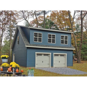 Garage préfabriqué en acier léger à 2 étages Q345/Q235 avec structure à longue portée, services de soudage et de découpe, surface galvanisée - Product Image 2