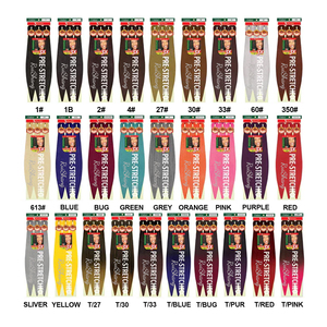 Tressage des cheveux 3X Afro Kinky Yaki pré-étiré, cheveux pour <span class=keywords><strong>tresses</strong></span>, 26 pouces, 300g, extensions synthétiques pour crochet, accessoires pour cheveux - Product Image 6