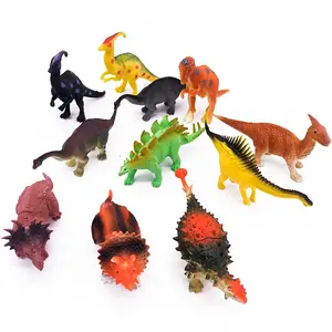 Dinosaurios de plástico de 7 pulgadas para niños, dinosaurios mezclados, regalo, S1974, 12 Uds.