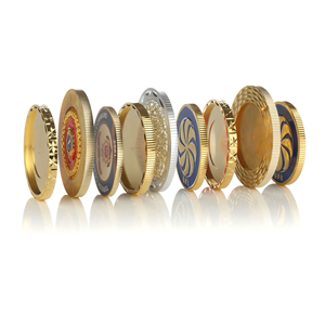 عملات معدنية وفضية لامعة مخصصة بالمينا مع صندوق عملات فارغة - Product Image 6