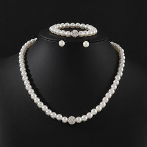 Parures de bijoux de mariée classiques en argent 925 avec opale en forme de boule et perle d'eau douce sertie clos, pour femme - Product Image 2
