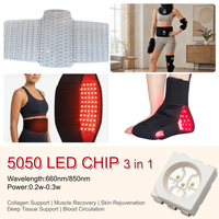 Diode LED SMD 5050 3-en-1 à puce Epistar 660nm 850nm, lumière rouge infrarouge, fabricant pour la personnalisation de ceintures et bracelets de thérapie PBM
